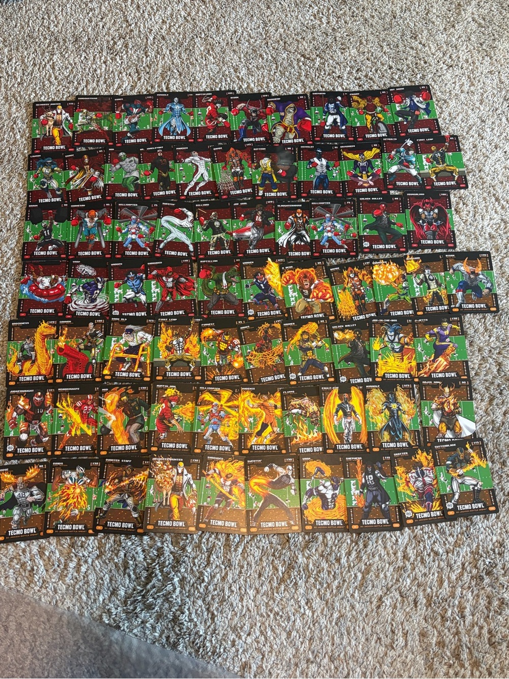 Lot of 72 Bo Jackson 2026 Bo Jackson Battle Arena Tecmo Bowl cards Fire & Brawl